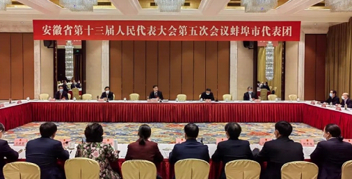 省十三届人大五次会议蚌埠代表团召开全体会议